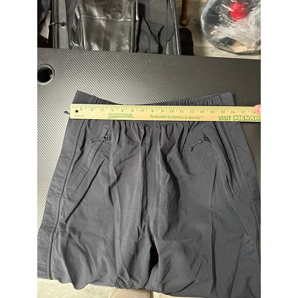 REI Pull On Rain Pants Lined Black Size Large Adjustable Waist Packable Hiking - Picture 5 of 14